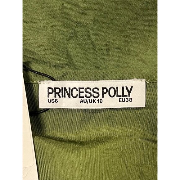 Princess Polly Size 6 Top Blouse Women Olive Green Spaghetti Strap Camisole New - Picture 8 of 10